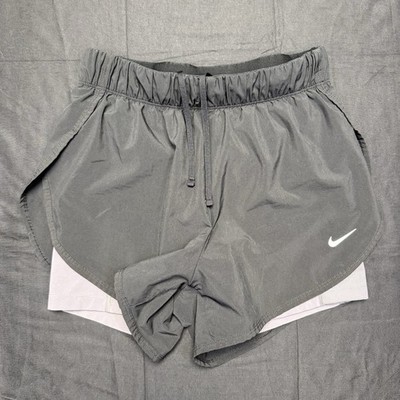 Nike Flex Essential 2-in-1 Training Shorts Black Gray Womens Small