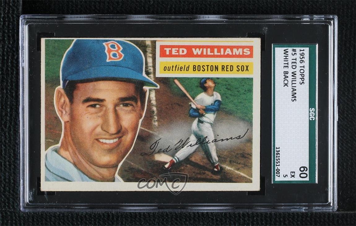 1956 Topps Ted Williams (White Back) #5 SGC 5 HOF 0q4x