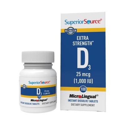 Superior Source Vitamin D3 1000 IU - Offers Immune System, Brain & Nervous Syste