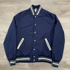 Vintage Golden Bear Jacket Men XL *FITS SZ LARGE Varsity Cotton Leather Made USA