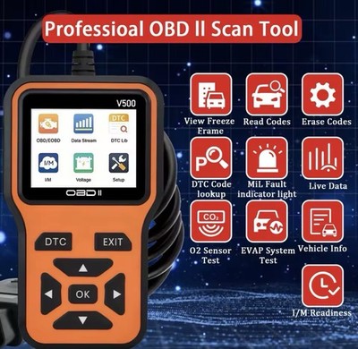OBD2 Scanner Car Code Reader Diagnostic Tool for Engine, ABS, SRs, Oil, EPB