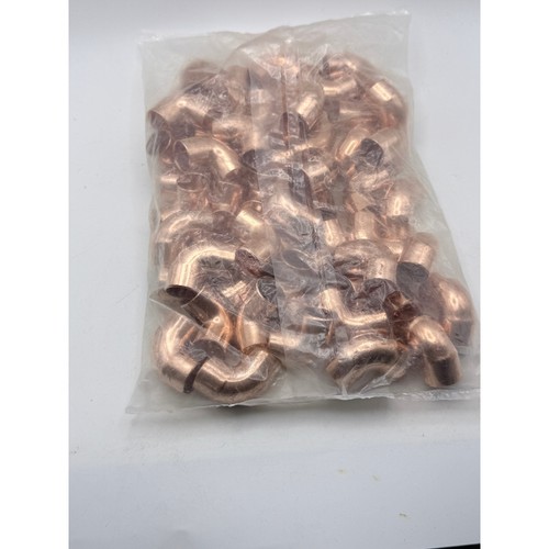 NIBCO 607 Copper 90 Elbow 1/2" C x C 50 PCS 5/8" OD Pure Copper Fittings