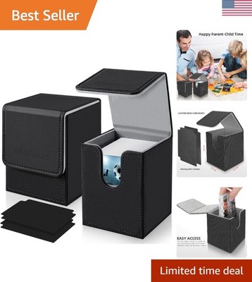 2 Pack Card Deck Box, Commander Deck Box Holds 200+ Single Sleeved Cards with...