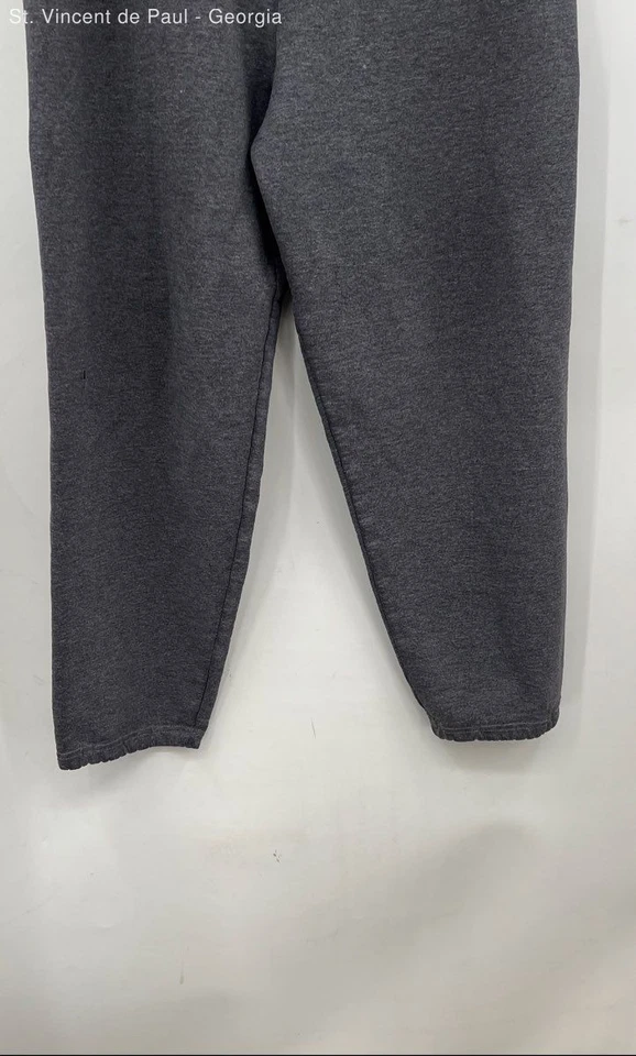 Pantalones deportivos Champion grises cintura elástica con cordón para hombre XL logotipo de escritura Foto 2 de 4