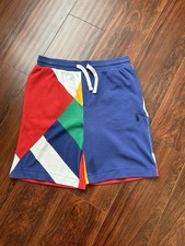 Polo Ralph Lauren Color Block Interlock Geometric Graphic Short BOYS 14-16 L NWT