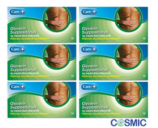 6 X Care Glycerin Suppositories 4g 12s