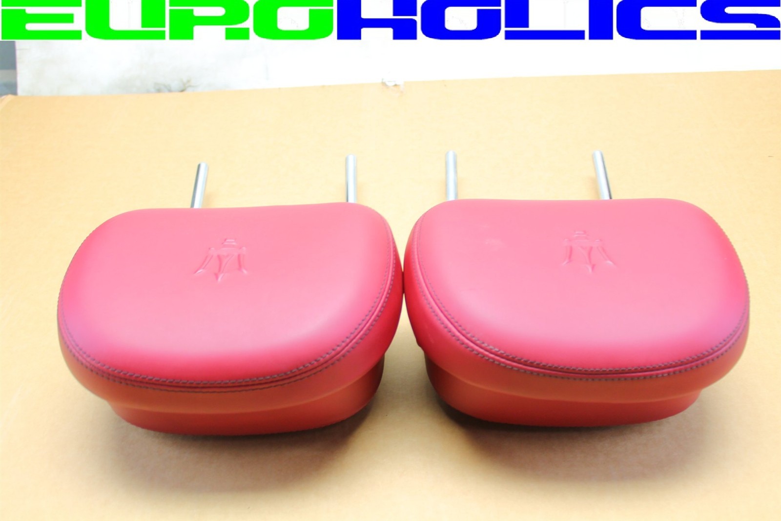 PAIR Maserati M157 Ghibli 14-23 Front Left Right Driver Passenger Headrest RED