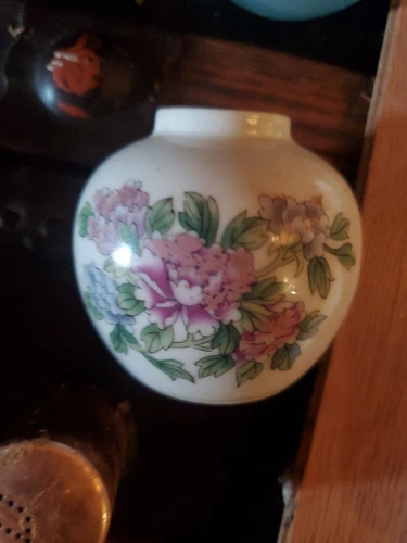 Vintage Ceramic Mini Floral Bud Vase
