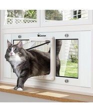 Cat Door for Window, Quick Installation Adjustable Width of 30"-36  