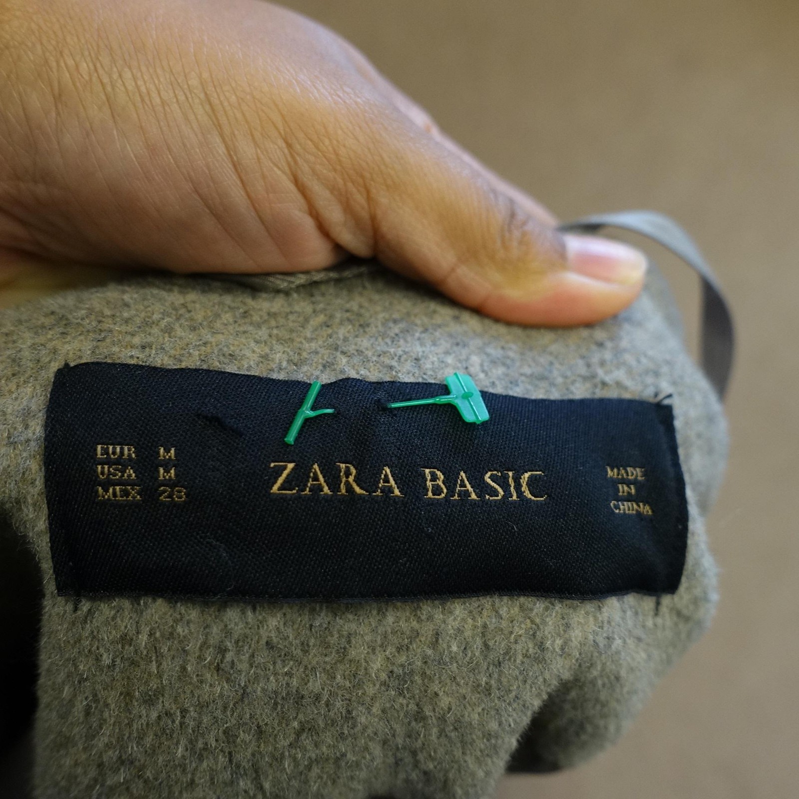 Zara Basic Coat Womens Medium Gray Wool Blend Lon… - image 17