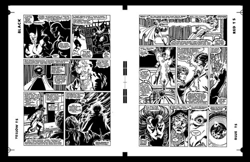 John Byrne X-Men #134 Pg 12 & Pg 13 Black Queen Rare Large Production Art