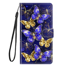 Butterfly Wallet Case For Samsung iPhone Mi OPPO Redmi Moto Google Sony Honor