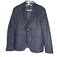 Zara Textured Suit Jacket Blazer Comfort Cool 9912/700/401 Navy Blue US 46