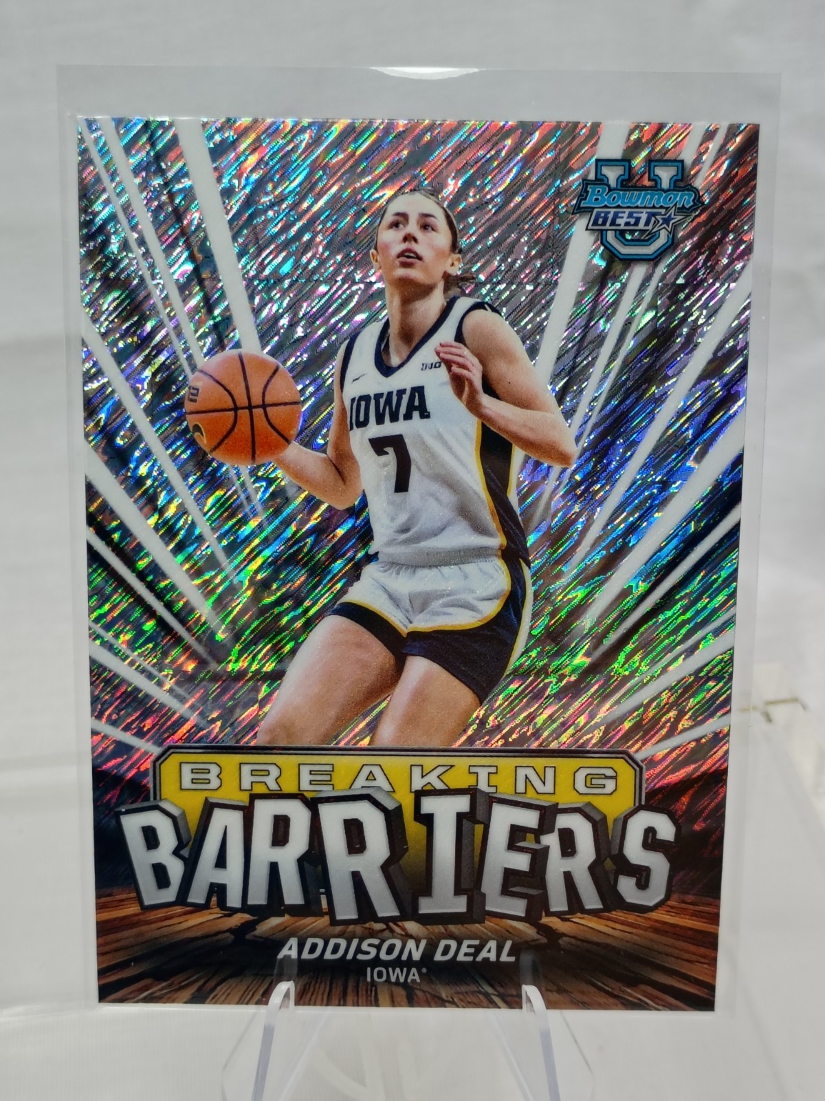 2025-26 Bowman U Best Addison Deal Breaking Barriers Shimmer #BB-12 Iowa SP