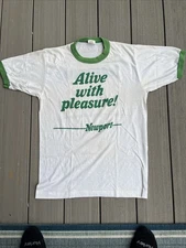 Vintage 1980s Newport Cigarettes Alive With Pleasure Ringer Signal T shirt L