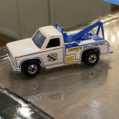 Clean Vtg 1974 Hot Wheels Blackwall Ramblin’ Wrecker Larry’s 24-Hour Tow Truck