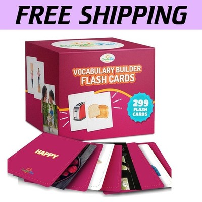 High-Quality ESL and Speech Therapy Flash Cards - 299 Photo Cards for Learning-`