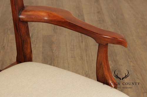 Ralph Lauren Georgian Style Set Of Eight Carved Dining Chairs - Picture 8 of 13