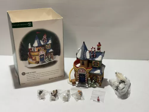 DEPARTMENT 56 LOONEY TOONS ACME TOY FACTORY & FIGURES NORTH POLE SERIES #56729