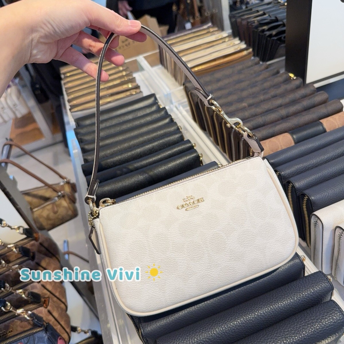 NWT Coach Nolita 19 Signature Canvas CW426 /Gold/White/Chalk | eBay