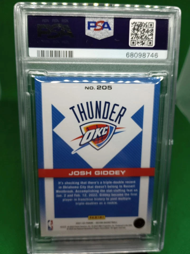 2021-2022 Panini Recon Josh Giddey RC Rookie Card #205 PSA 10 GEM MINT - Image 2 of 2