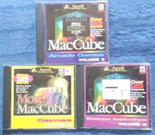 MAC CUBE Vol.1/2/3 Mac, CD-ROM, Aztech Arcade Games/Business Applications HTF