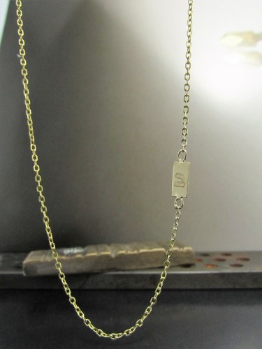 Name necklace. 14k Yellow gold necklace 