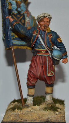 Figurine Militaire En Plomb - Porte-drapeau 5e Régiment New York - 90/95mm - Occasion