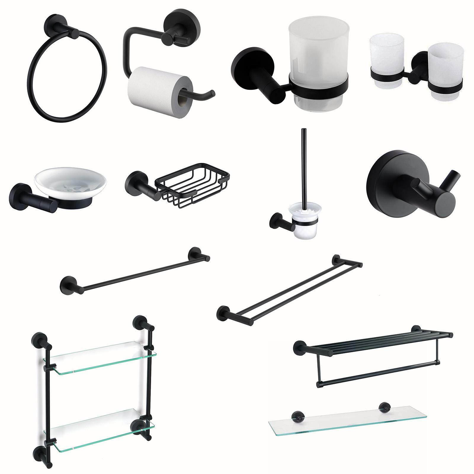 Modern Round Black Matte Bathroom Accessories eBay