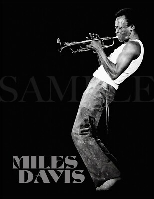 8.5X11 Miles Davis Blowing the Horn New Jazz Art Poster Re Print