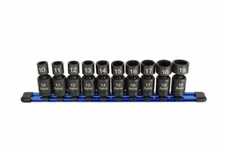 Astro Pneumatic 78344 10pc 3/8" Dr. Metric Nano Pinless Universal Socket Set