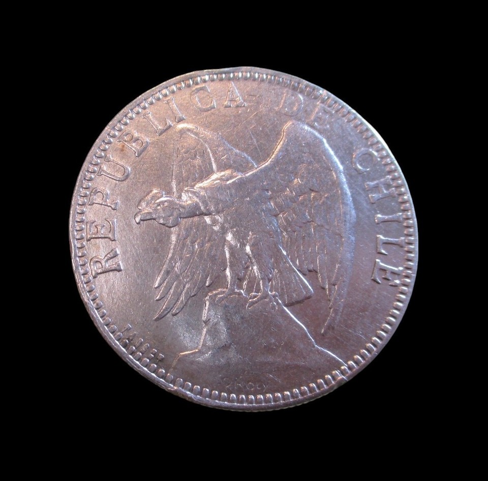 CHILE PESO 1895 So SILVER CONDOR KM 152.1 5608 eBay