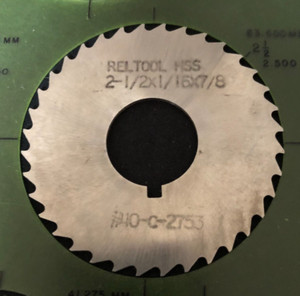 Reltool 2-1/2 x 1/16x 7/8 38T Slitting Slotting Saw !