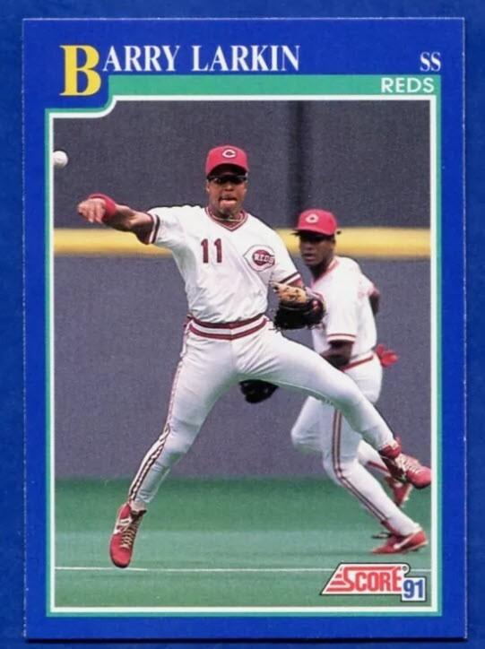 CINCINNATI REDS -BARRY LARKIN - 1991 SCORE #505 - FREE SHIPPING