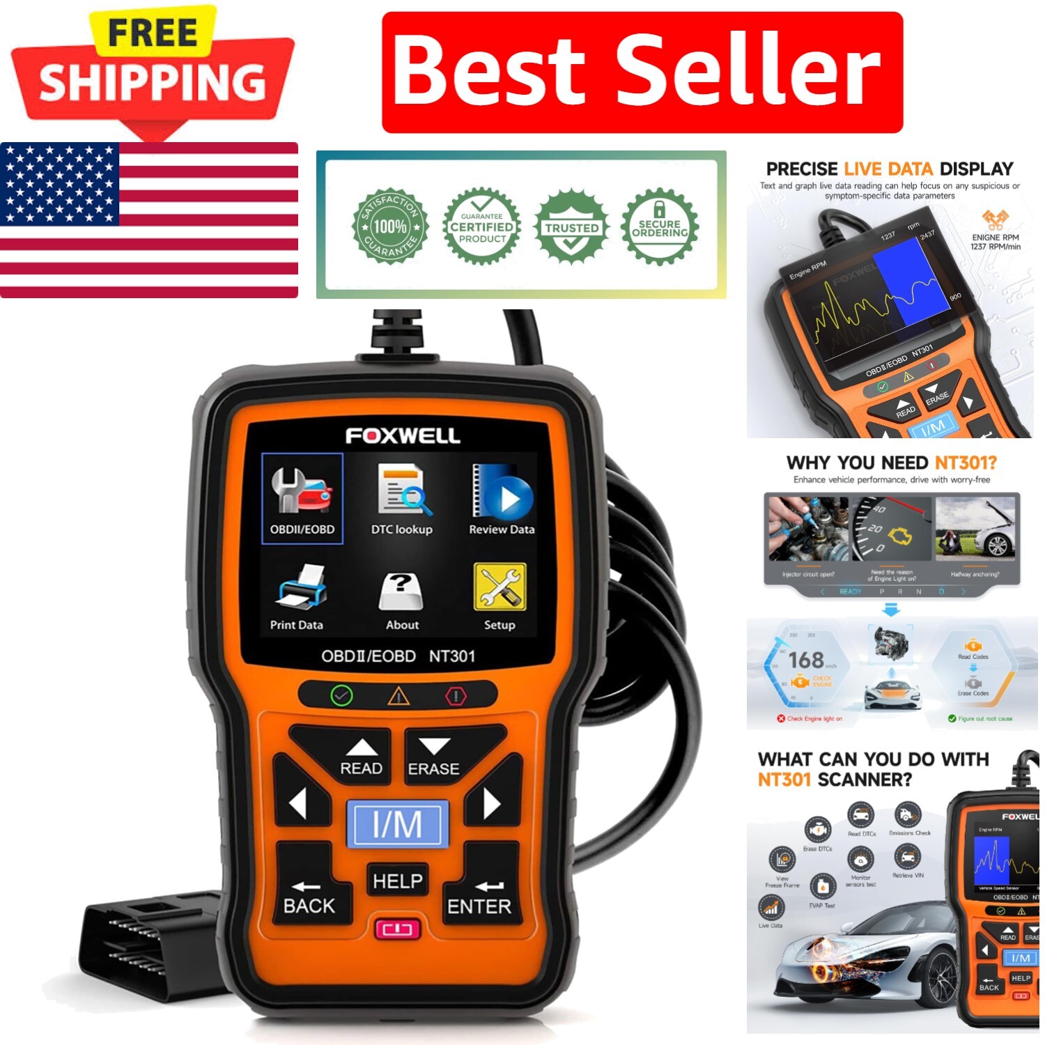 Professional OBDII Diagnostic Scanner for Accurate Check Engine Light Readings-image