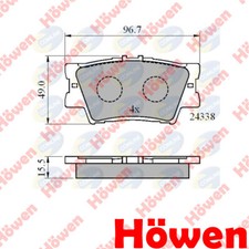 Fits Toyota RAV4 2005- + Other Models Brake Pads Set Rear Howen