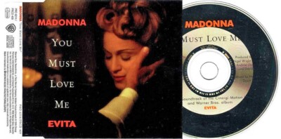MADONNA CD You Must Love Me 1 Track GERMAN for UK PROMO ONLY 1996 PRCD 409  UNPL