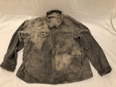Heavy Denim Bleach Mens Jean Trucker Jacket Size XXL | eBay Heavy Denim Bleach Mens Jean Trucker Jacket Size XXL | eBay