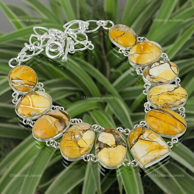 Womens day Sale Brecciated Mookaite Gemstone 925 Silver Chain Birthday Necklace