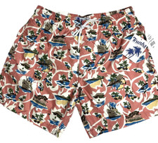 Trunks Surf Swim Shorts Multi Purpose Large Men NEW 54 6 Inseam Hawaii Beach