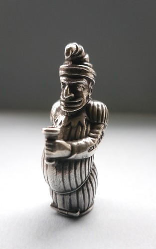 Rare David A Bowls silver Mr Punch vesta case, London 1988 - Picture 4 of 7