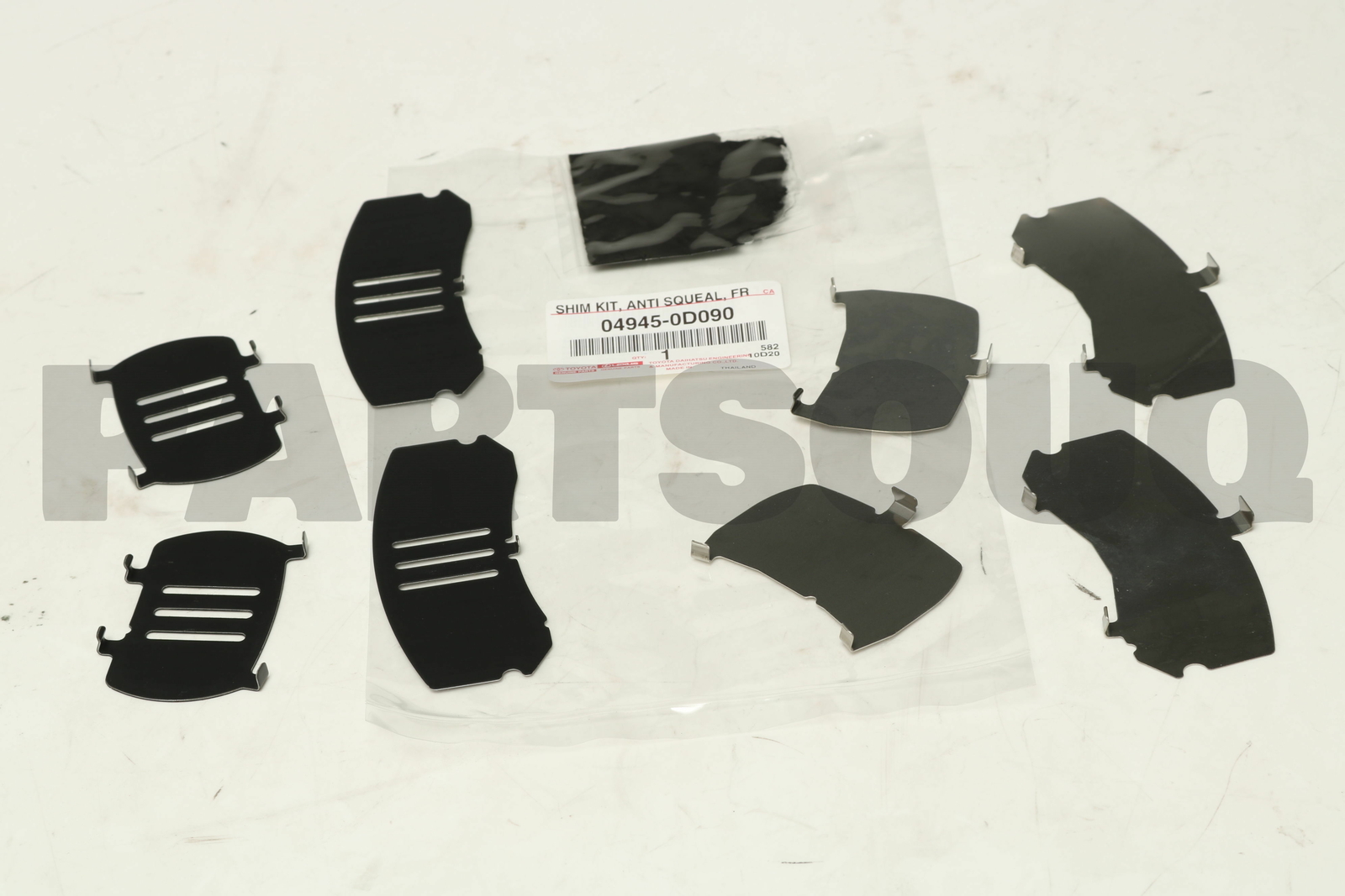 049450D090 Genuine Toyota SHIM KIT, ANTI SQUEAL, FRONT 04945-0D090 