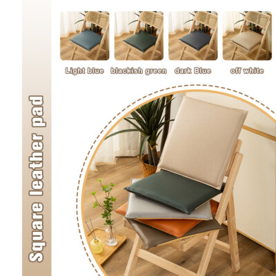 PU Leather Memory Foam Chair Seat Cushion Pad Non-slip Futon