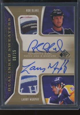 2006-07 SP Game Used Rob Blake Larry Murphy IS2-BM Dual Inked Sweaters Auto /15