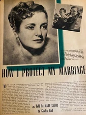 Mary Astor, Three Page Vintage Clipping, a