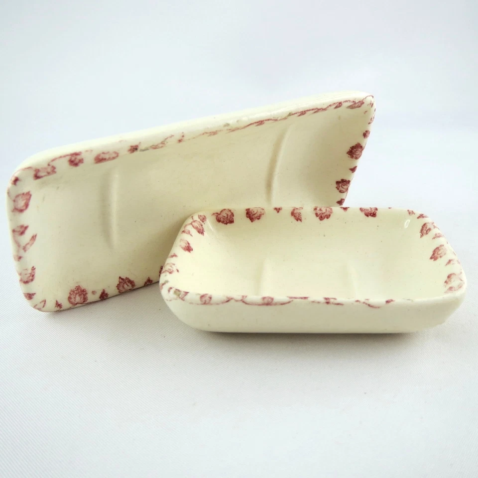 2 Anciens Raviers, Service Toilette Miniature Faïence LUNEVILLE dinette/toy size - Photo 3/4