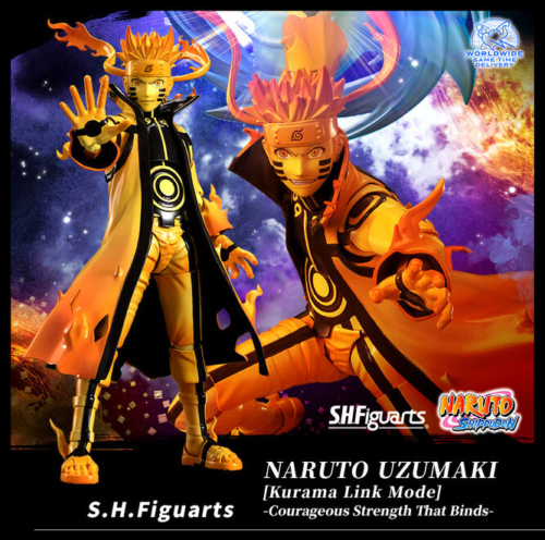 Bandai S.H. Figuarts Naruto Uzumaki Kurama Link Mode venditore USA in magazzino - Foto 1 di 8