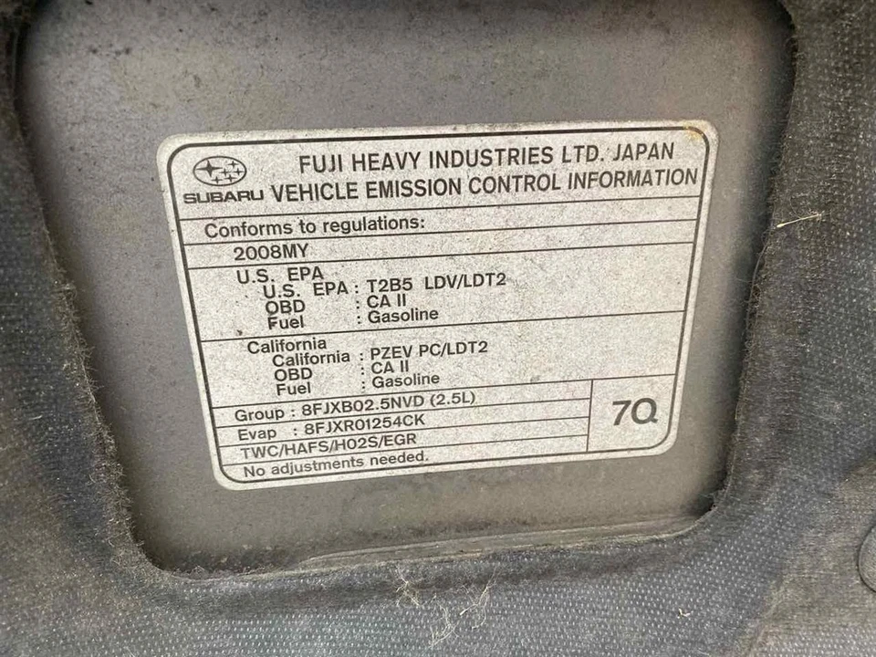 Medidor de flujo de aire de inyección de combustible usado se adapta a: Subaru Legacy 2008 2,5 L sin grado turbo Foto 2 de 4