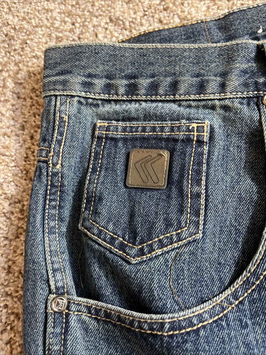 Karl Kani Shorts Men's 48 Dark Wash Baggy Fit Carpenter