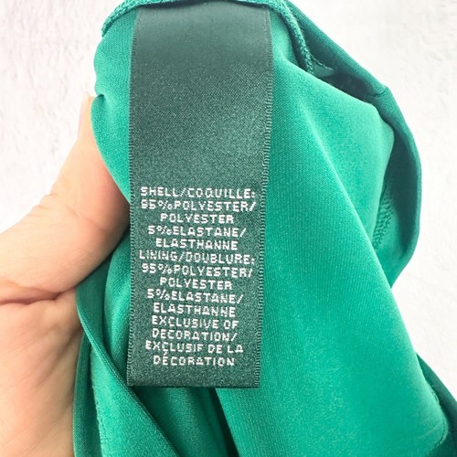 Lauren Ralph Lauren Ruched Stretch Jersey Dress Size 14 NWT Emerald Green Beaded - Bild 8 von 8